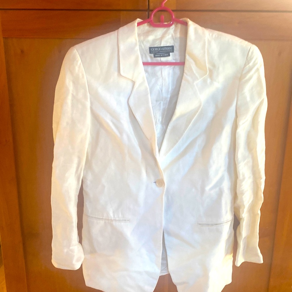 Giorgio Armani Black Label white blazer jacket vintage